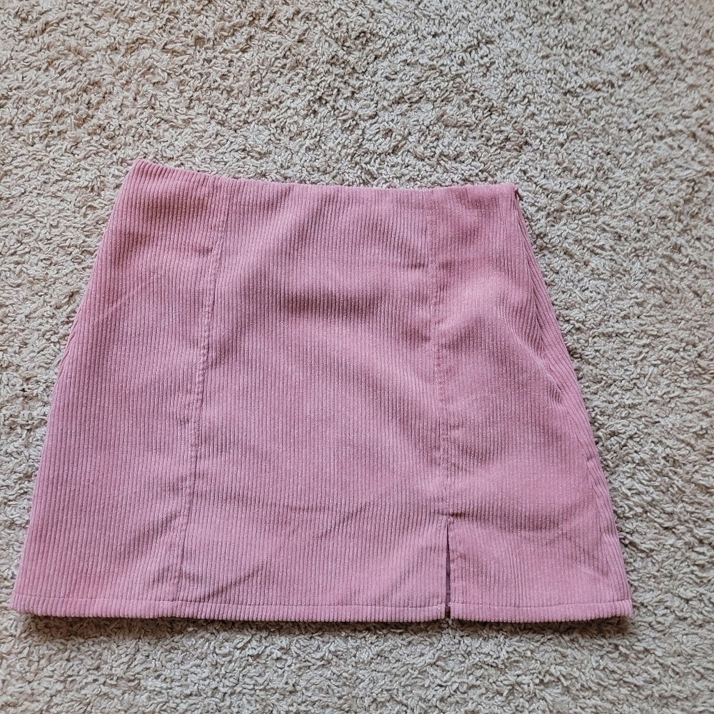 Alter'd State pink corduroy mini skirt size small women's